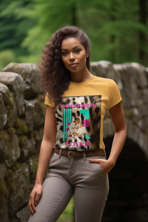 Leopard Print Pampered Spoiled and Loved T-Shirt