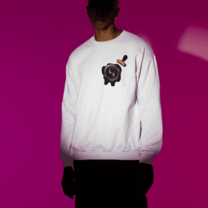 Alternative view of Luxe & 5TH Logo Black Stamp Sweater