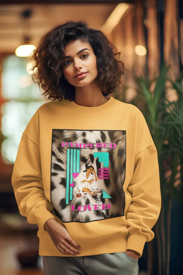 Leopard Print Pampered Spoiled and Loved Sweater - Image 2