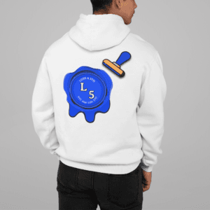 Luxe & 5TH Logo Blue Stamp Hoodie
